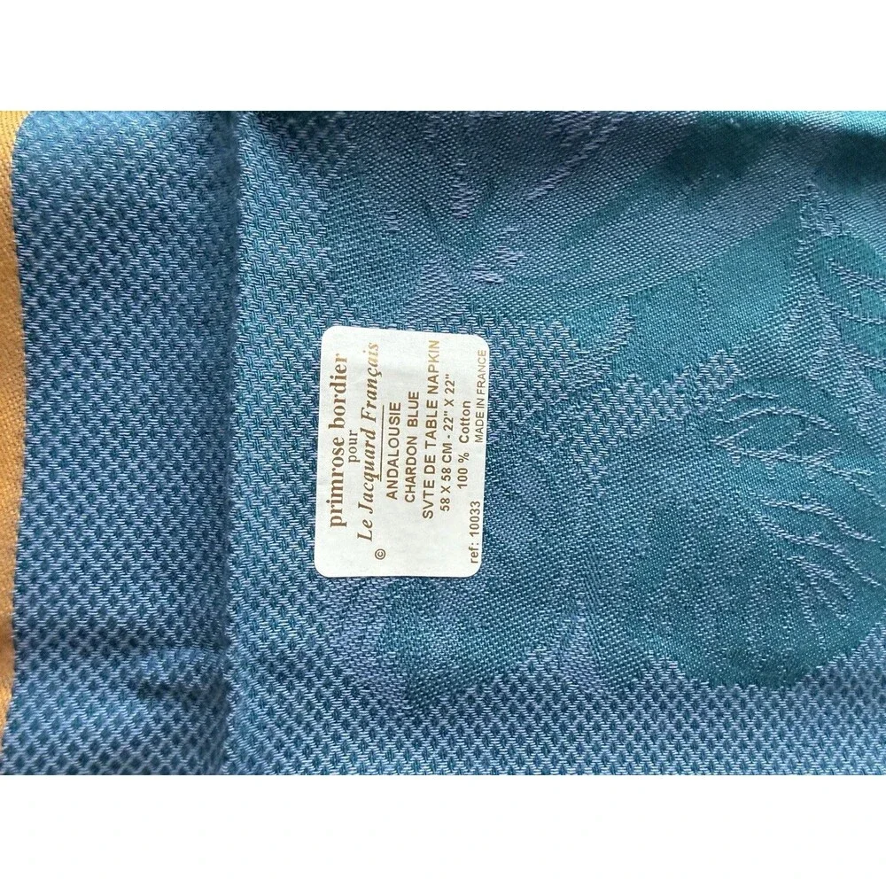 Le Jacquard Francais Primrose Bordier A Dalhousie Carson Blue Table Napkins 2